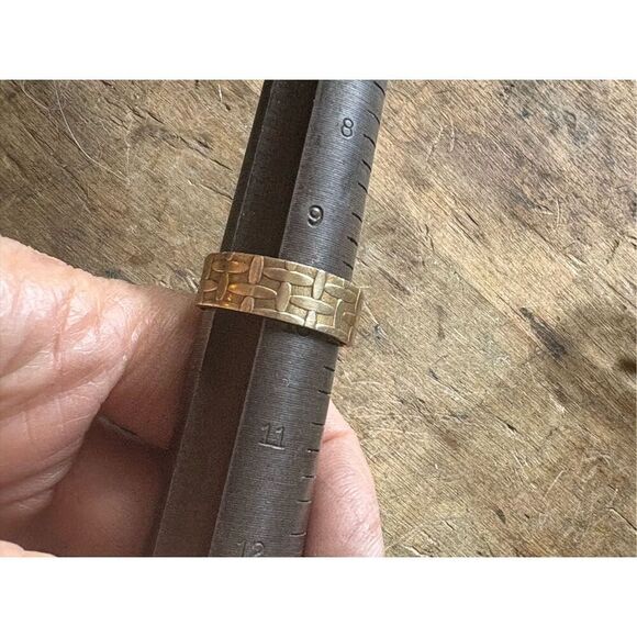 Brass Ring Band, NEW, size 10, adjustable, Handmade - Picture 4 of 5